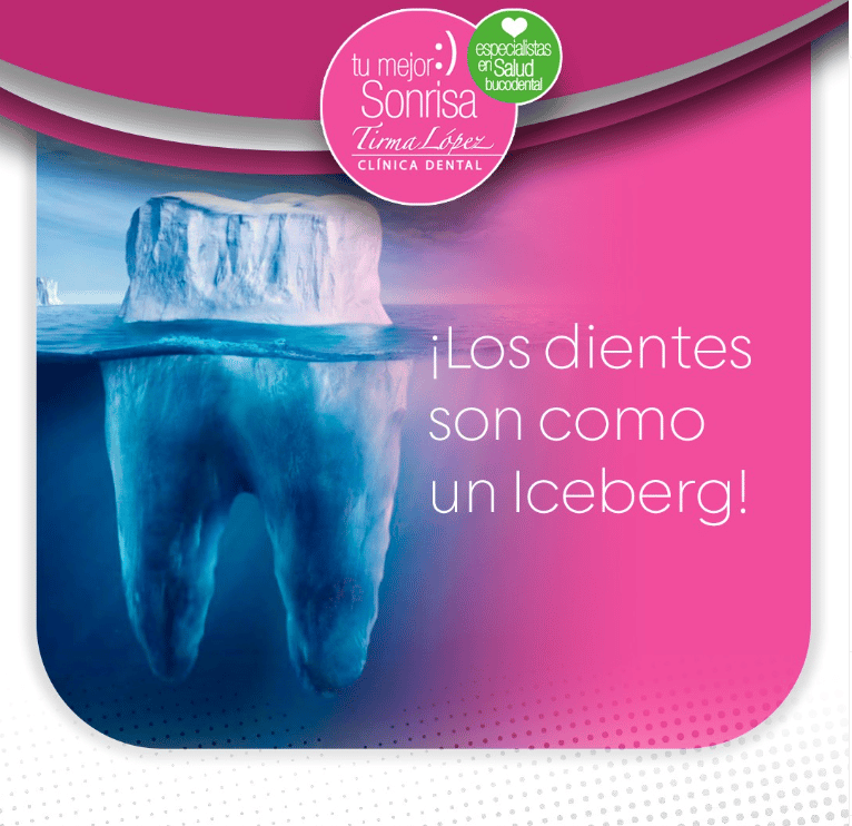 Los dientes son como un Iceberg